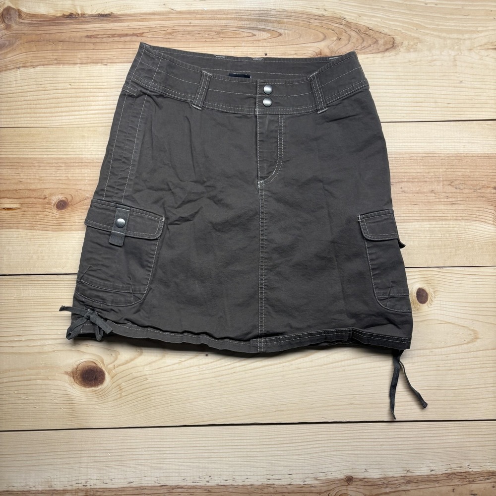 Kuhl Skirt Womens 2 Brown Cargo Twill Stretch Pockets Hiking Outdoor Travel
